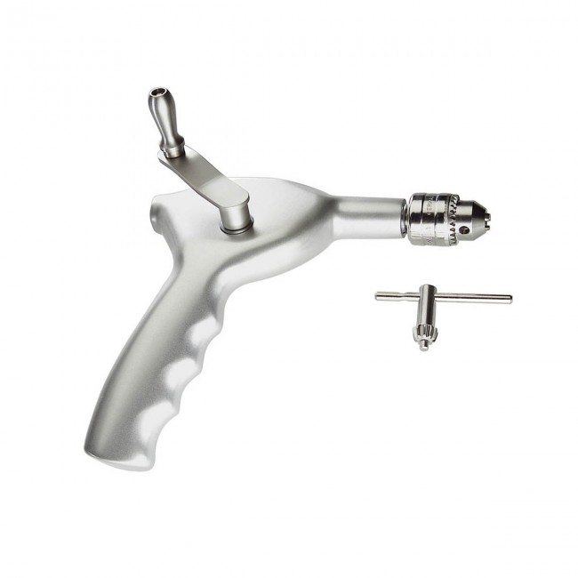 Ralks Drill, Cannulated, 3 Jaw Stainless Steel Chuck, Accepts Wires & Pins Up To 1/4" (6.3 Mm), Aluminum Body, Chuck Key Only